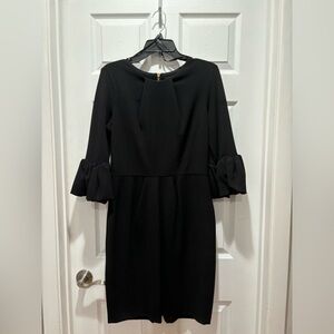 Black Sheath Dress with 3/4 bell sleeves
